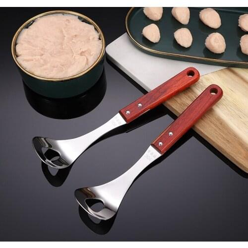 Wooden Handle Meatball Maker Spoon Stainless Steel Non-Stick Creative Meat Ball Spoon Tools Kitchen Gadgets