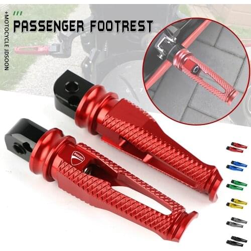 For DUCATI Monster 696 796 695 659 Dark 749 999/999S/999R Motorcycle Foot Pegs Pedals CNC Aluminum Rear Passenger Footpegs