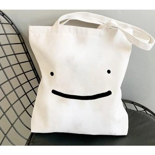 Dream Smp Aesthetic Shopper Bag Kawaii Game Graphic Handbags Shoulder Bag Casual Shopping Bags Handbag Women Elegant Canvas Bag