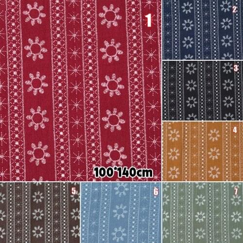 100*140cm Ethnic Style Cotton Fabric For Sewing Summer Dress Skirt Garment Bohemian Style Handmade Patchwork Diy Fabric
