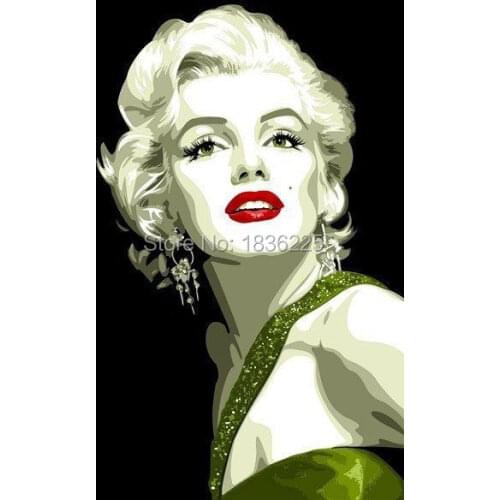 Beautiful sexy Monroe high quality portrait painting handmade face painting portrait oil painting for room wall decoration
