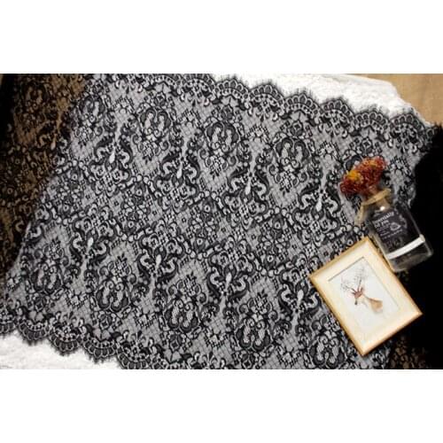 3meters long and 65cm wide European style eyelash lace accessories fabric handmade diy clothing tablecloth fabric