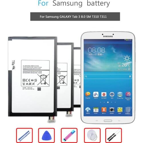 Tablet Li-Polymer Battery For Samsung GALAXY Tab 3 8.0 SM T310 T311 Battery 4450mAh T4450E