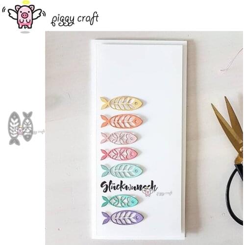 Piggy Craft metal cutting dies cut die mold Pattern fish decoration Scrapbook paper craft knife mould blade punch stencils dies