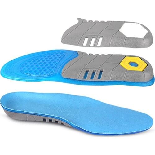 TPE Silicone Velvet Three-Color Full Shoes Pad Thick Soft Sports Insoles High Elastic Shock Absorption Non-Slip Shoes Insert