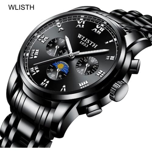 New steel band business waterproof watch mens fashion luminous watch quartz watch часы мужские наручные механические часы часы