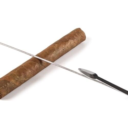 P82C Two-in-one Stainless Steel Smoking Pipe Cleaning Tool Cigar Punching Ventilation Needle Cigarette Accessories