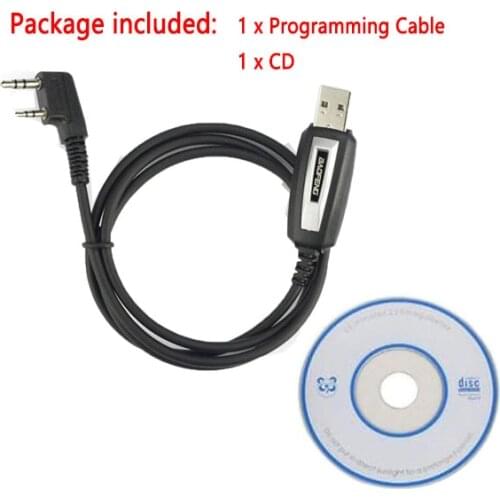Durable Original USB Cable Kit Walkie-talkie Programming Cable for Baofeng GT-3 GT-3TP UV-5R UV-5RTP GT-5 GT-1 Jack Male-male