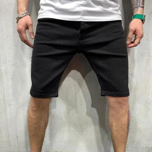 Plus Size Fashion Men Denim Shorts Broken Cool Knee-length Destroyed Men Casual Comfortable Jean Short Homme шорты мужские 2021