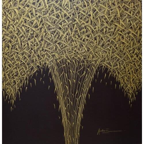 Hand Painted Oil Paining on Canvas Modern Abstract A bunch of leaves Canvas Painting Wall Art Picture Painting for Home Decor