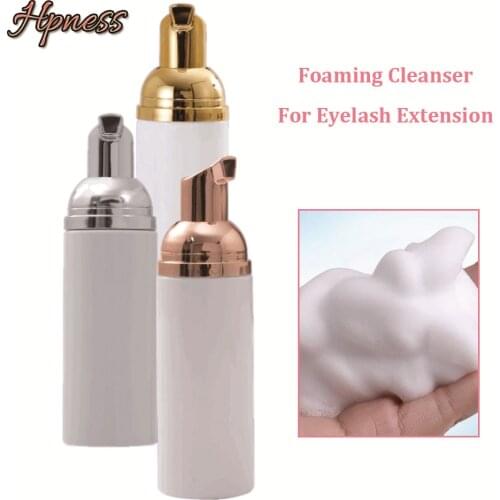High Quality 60ml Eyelash Extensions Shampoo Mousse Eye Lash Cleaning Foam Pump Design No Stimulation Makeup Clean Free Shipping