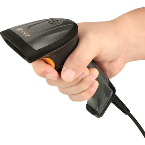 OBZ 1D Laser Wired Barcode Scanner Handheld Bar Code Reader Work with Windows,Android, for Supermarket, Warehouse