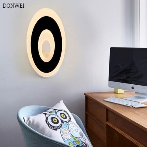 Acrylic Modern Led Wall Light For Home Corridor Living Room Bedroom Bedside lighting 9W Creative Round Led Sconce Wall Lamp