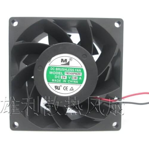 MDOVPD YM2408PMZB1 Server Cooling Fan DC 24V 0.46A 80x80x38mm 2-wire