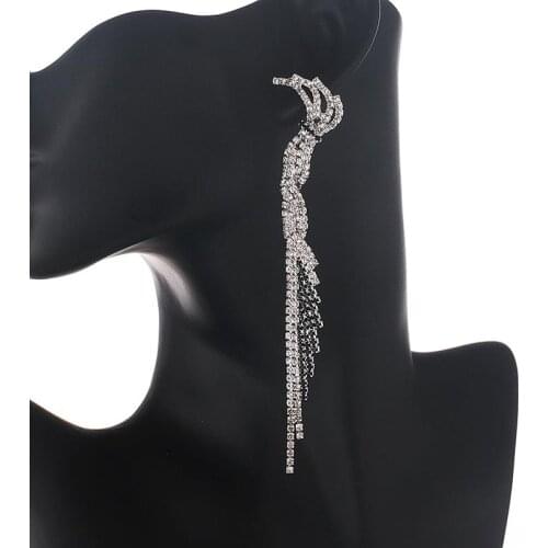 YFJEWE New design Luxury Long bird rhinestone Pendant Earrings Elegant for Women Fashion Earrings bijoux Jewelry Gift E691