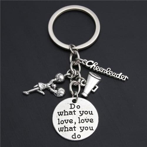 1pc Cheerleader Keychain Cheer Team Charms Keyring Teenager Gift Keychains&lanyards Dropshipping Cheer Jewelry E2034