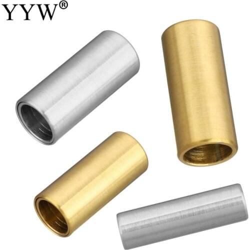 10pcs Stainless Steel Magnetic Clasps Column 3mm 4mm 5mm 6mm Bracelet Leather Cord Clasp Magnet Buckle Jewelry Making Supplies
