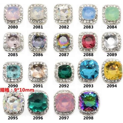 100pcs Big Crystals GREEN OPAL rhinestone non hotfix flat back strass charms gems Non Hotfix Crystals Glass 3D Nail Art Jewelry