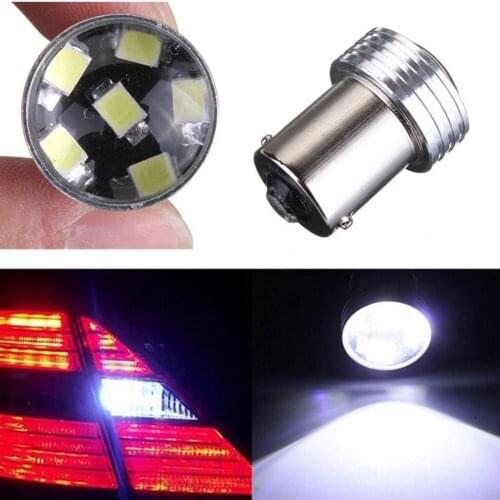 12V Car LED Brake Light Auto Rear Fog Lamp Turn Signal Light Bulb 1156 BA15S 6 SMD 2835 Turn Signal Auto Lamp Bulbs White Lamps
