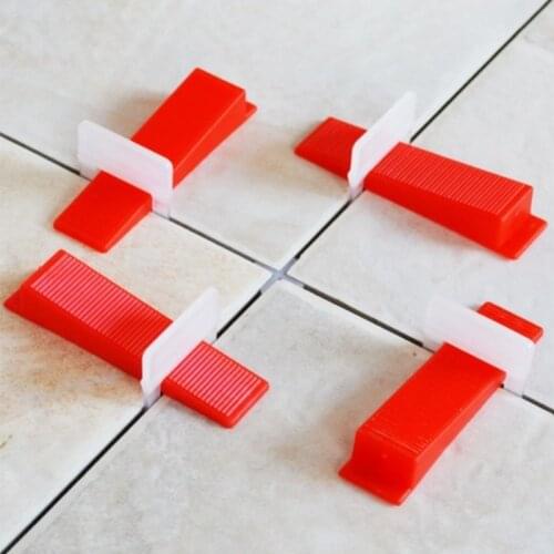 200pcs/Set1.0mm Tile Leveling System Clip Porcelain Wall Floor Tile Leveling Spacers Installation Laying Tools Parts