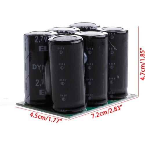 2021 New Farad Capacitor 2.7V 120F 6Pcs Super Capacitor With Protection Board Module New