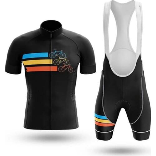 2021 Mens Cycling jersey set Professional Cycling clothing Quick Dry Summer Sleeved Cycling Shirt Bib Short Gel Pad Breathable