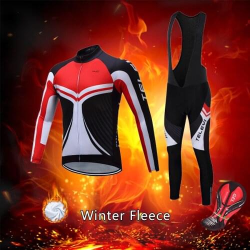 2021 Men Winter Cycling Jersey Set Warm Suit Pro Road Bike Clothing BIB Kit Male Bicycle Clothes MTB Uniform Team Dress Outfits