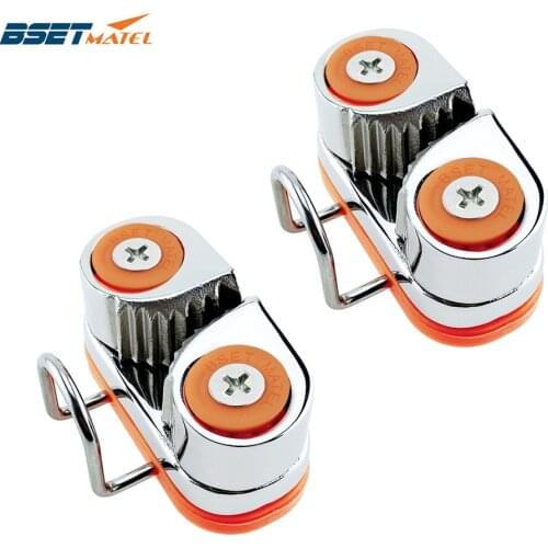 2X Stainless Steel 2 Row Matic Ball Bearing Cam Cleat leading Ring Pilates Equipment Boat Fast Entry Rope Wire Fairlead Sailing