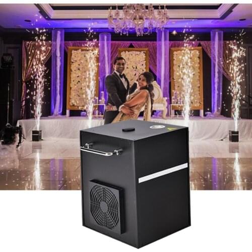 Free Shipping 4pcs/lot Big 750W Intelligent Fireworks Machine Cold Firework LCD Display Titanium Powder Indoor/Outdoor Support