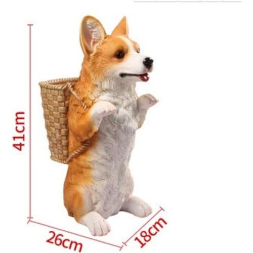 Home decoration corgi dog flower implement vase furnishing articles European creative multifunction personality flower