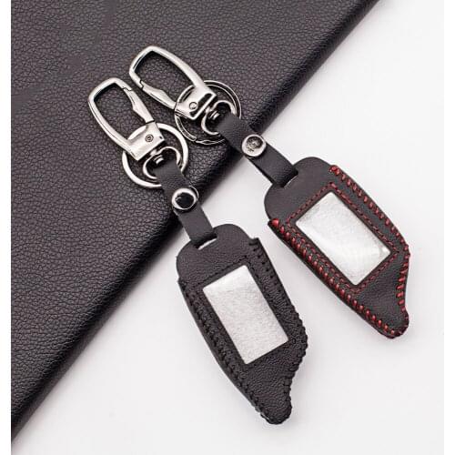 A91 Carrying Stylish Leather Key Case Cover For Vehicle Safety In Two Senses Car Alarm System Russian Version Starline A91 Fob