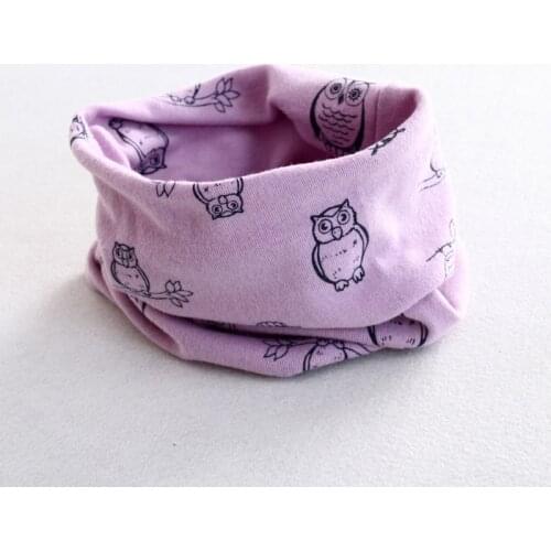 Pure Cotton Childrens Scarves Cartoon Owl Boy Girl Collar Baby Bibs Lovely Soft Kids Neckerchief Child O Ring Scarf Photo Props