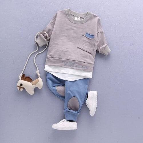 2019 Children Clothing Set Kids Autumn Toddler Baby Boys Clothes Outfit Infant Sports Suits Girls Tops+Pants Casual Set 0-4Years