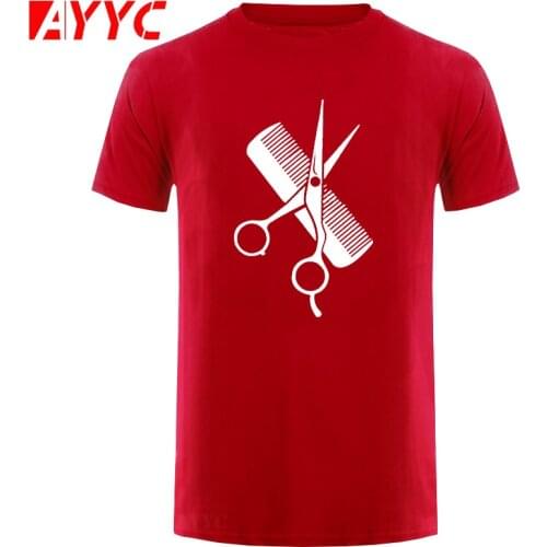 AYYC T Shirt Tshirt Cool Hairdresser Stylist Scissors Comb Barber Weapons Gift T Shirt For Hairdresser Men Women Hip Hop Simple