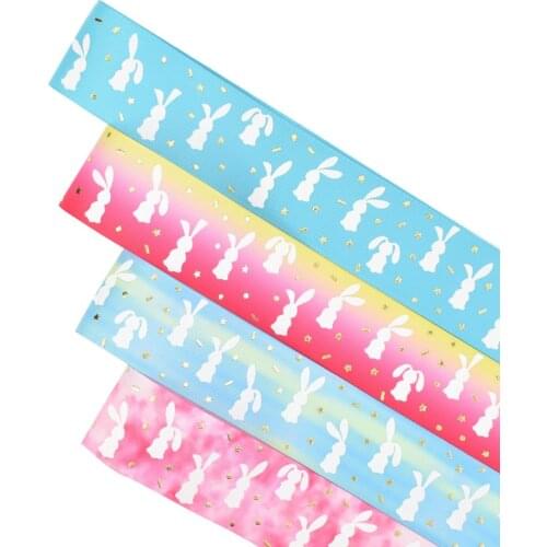 HSDRIBBON Free Shipping 38mm 1-1/2inch hsd-design custom rabbit Series on Grosgrain Ribbon