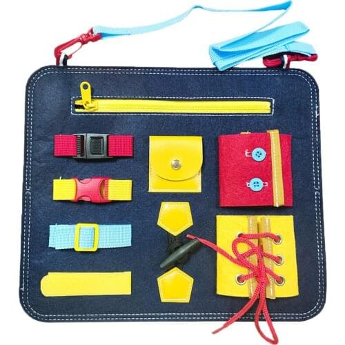 Toddler Montessori Toys Educational Fine Motor Skills Training Learn To Dress Basic Skills Busy Board Toys For Preschool Kids