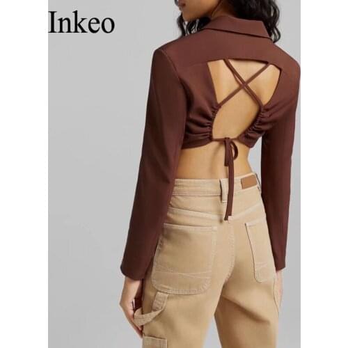 Женские пиджаки с коротким рукавом Inkeo China At AliExpress