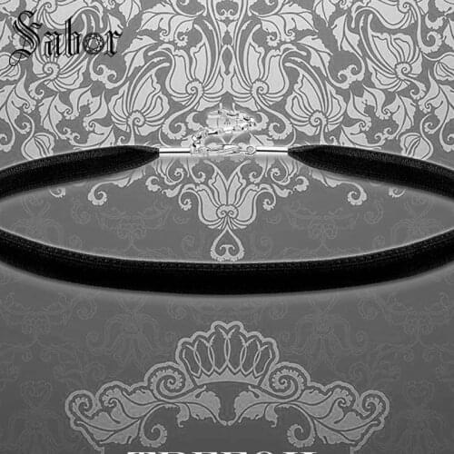 Black Ribbon Chokers Necklace,silver color Bohemia Gargantilha Jewelry Gift For Women Girls Lady Fit Charm Beads thomas