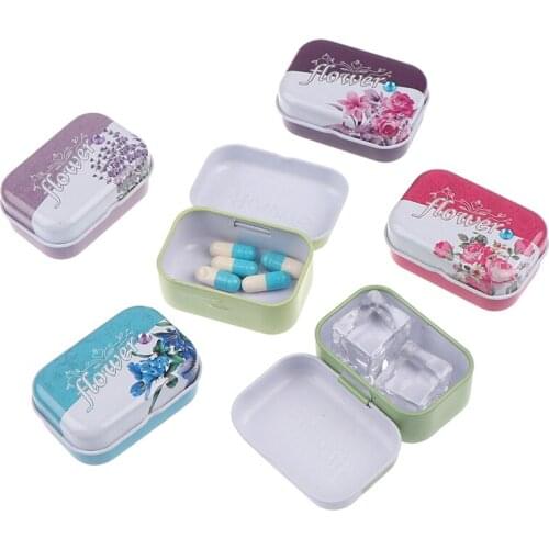 Colorful Jewelry Candy Pill Box Mini Tin Box Sealed Jar Packing Boxes Small Storage Boxes Cans Coin Headphones Gift Box