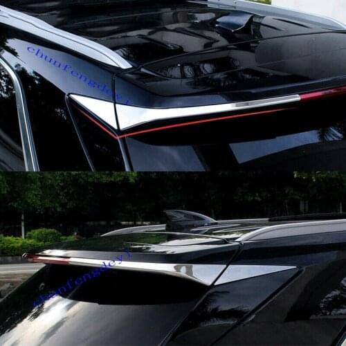 For Cadillac XT5 2016-2018 2pcs 304 stainless Spoiler Trim Rear window trim