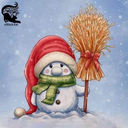 Broom Santa Hat Snowman Metal Cutting Dies Festival Snowfield Scarf Gifts Stencil For DIY Scrapbooking Card Craft