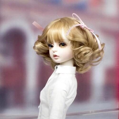 Trendy Girl Doll Wig Hairpiece Long Hair for 1/3 BJD Dollfie Dolls Golden
