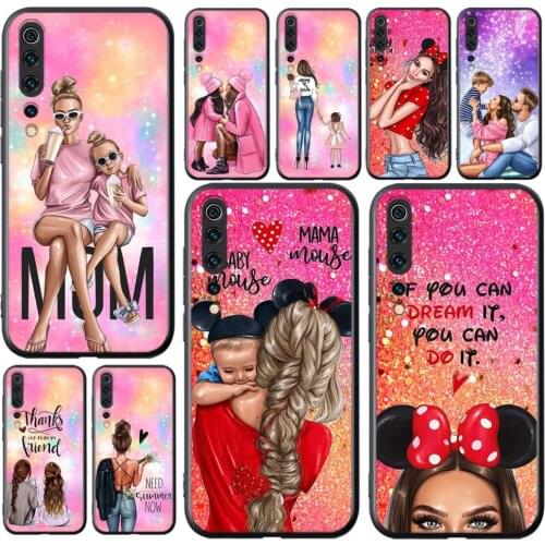 Lucky Cute Mom baby For Xiaomi Mi 11i 11 10T 10 9T 9 A3 8 Lite CC9 SE Note10 Lite Ultra Pro Soft Silicone Phone Case