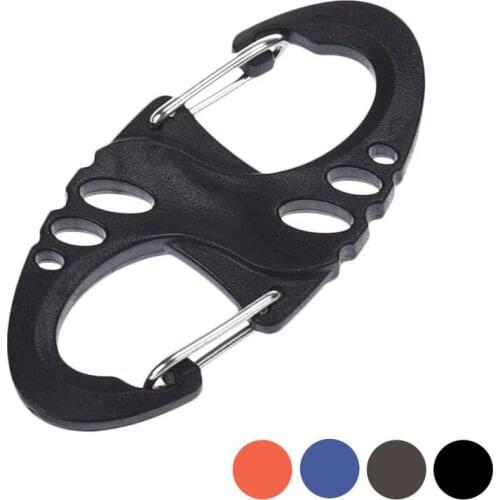 Outdoor 8-Shaped Camping Mountaineer Kettle Buckle Hanging Hook Backpack Tactical Mini Portable Keychain Metal Carabiner A30729