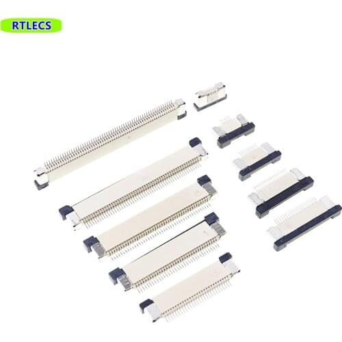 10pcs 0.5mm Pitch FPC Flat Flexible Cable FFC Connector 4 5 6 7 8 9 10 12 14 16 20 22 24 30 34 40 45 50 60 Pin Top Contact SMT