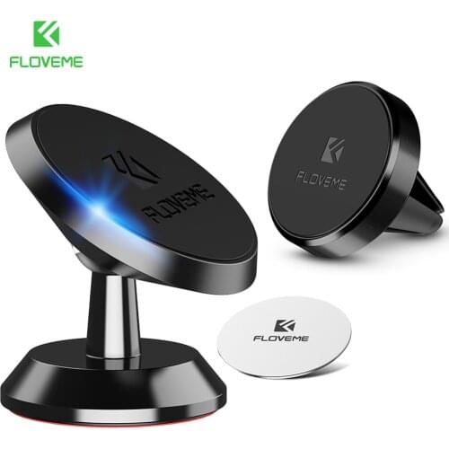 FLOVEME 2 Types Luxury Magnetic Car Phone Holder For iPhone Universal GPS Magnet Air Vent Dash Board Movil Stand Holder Soporte