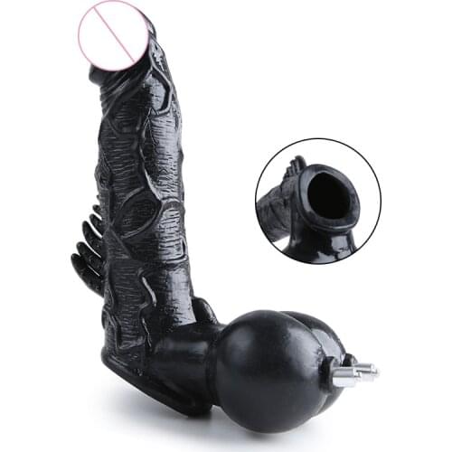 Male Electric shock Scrotum Silicone Testicle Ball Stretcher Dildo Fake Penis Chastity Bondage Cock Electro Ring sex toy for man