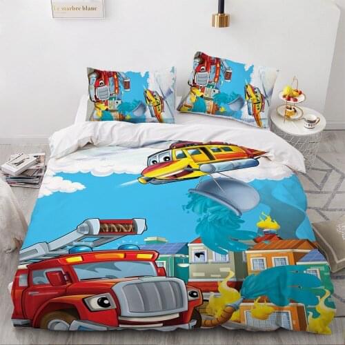Luxury 3D Halloween Bedding Set Duvet Cover Set Comforter King King Queen Double Single Size Cartoon Car Design Custom
