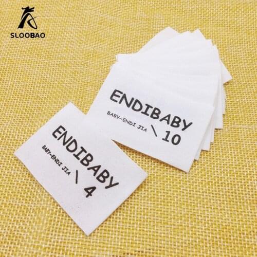 Free shipping garment cotton printed labels/clothing shoes bag customzied printing tags/logo/trademark 1000 pcs one roll