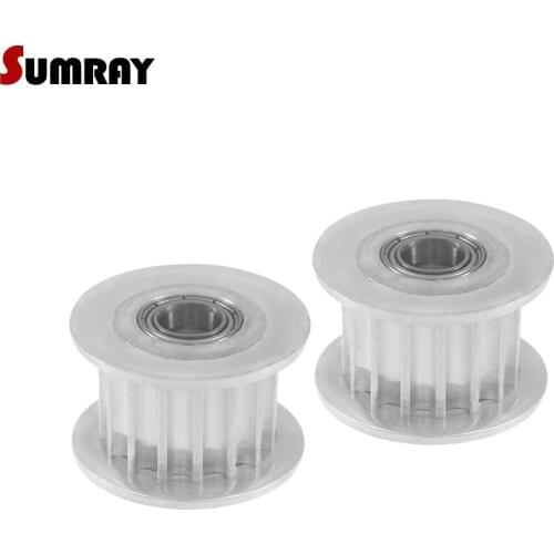 SUMRAY MXL Idler Timing Pulley 16T Pulley Wheel 3mm bore Withteeth Teeth Passive Timing Pulley 7/11mm With Bearing 2PCS